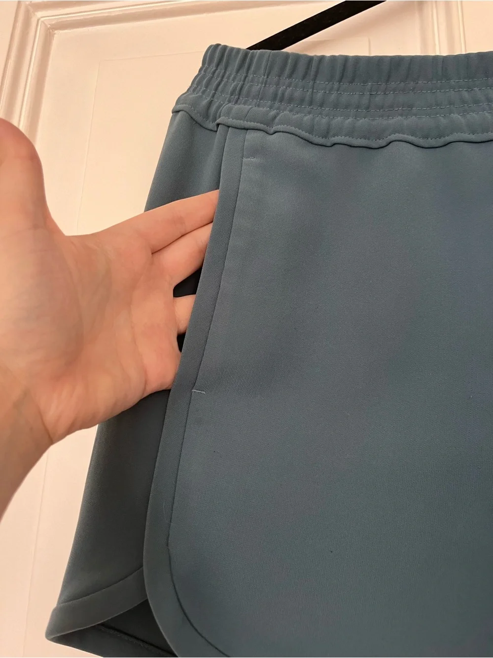 J.Crew Crepe Elastic Waist Shorts Blue High Rise Sporty